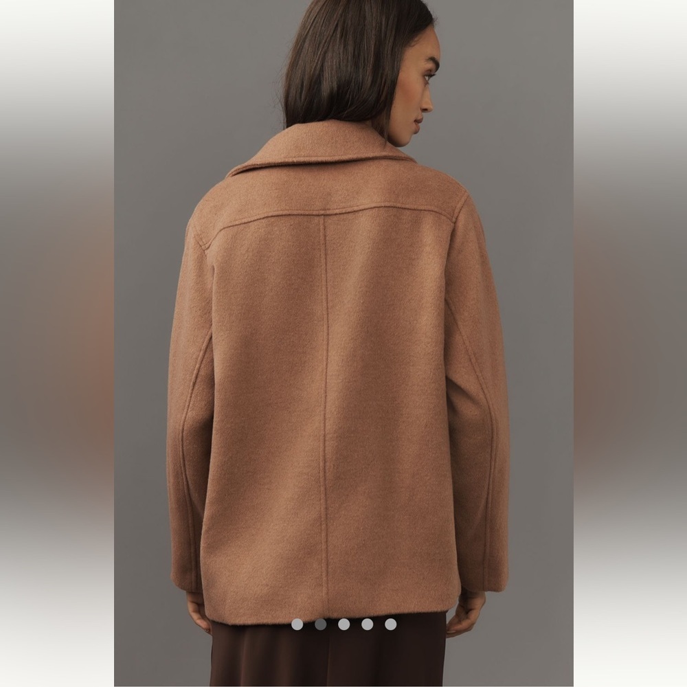 Anthropologie NWT Maeve Longline Moto Wool-Blend Jacket size L. - Picture 13 of 17